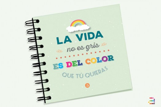 Libreta con mensaje motivador